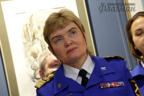 Открытие выставки работ  художника-иллюстратора Евгении Ивановны Стерлиговой YE1A0496